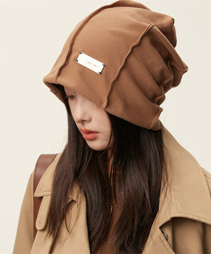 Brown Knitting Cotton Cozy Boonie Hat