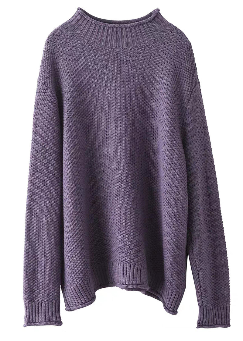 Red Oversized Thick Knit Sweaters Winter