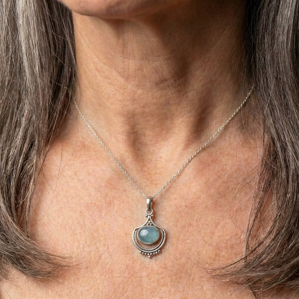 Opal Necklace in Silver