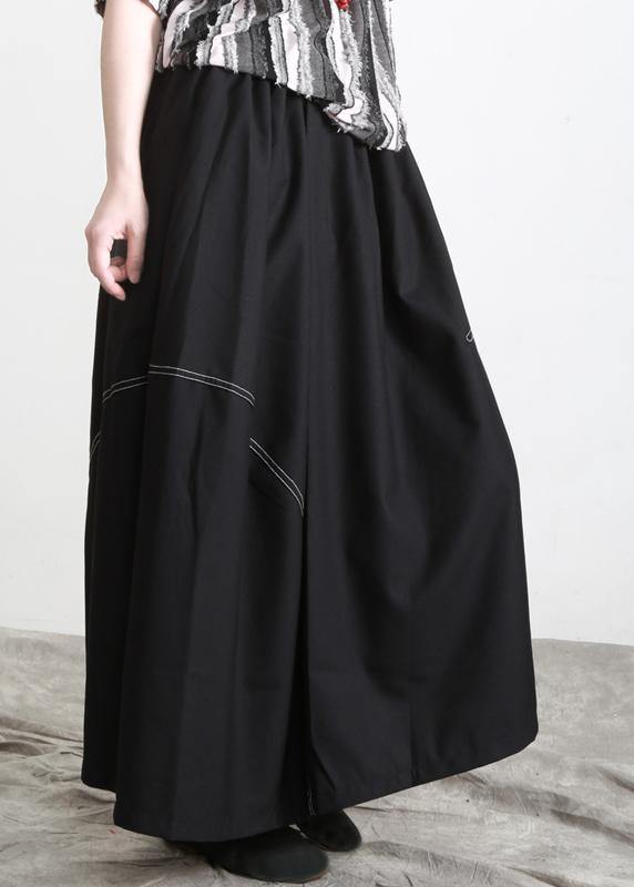Boutique Black Pockets Asymmetrical Design Summer Skirts