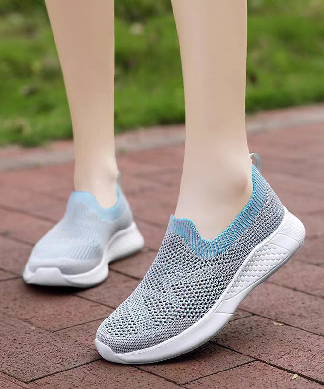 Boutique Flat Shoes for Black Knit Fabric