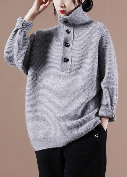 Boutique Grey Knit Fall Sweater
