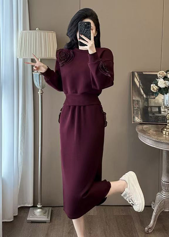 Boutique Mulberry O Neck Cotton Two Piece Set Spring