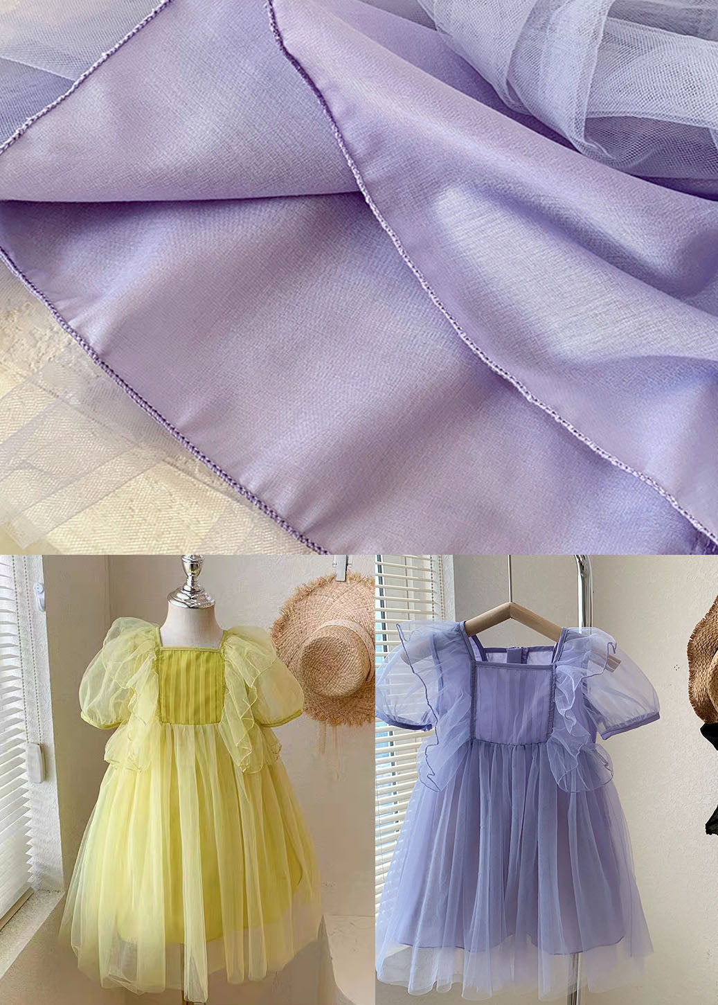 Boutique Purple Ruffled Patchwork Tulle Baby Princess Dress Summer