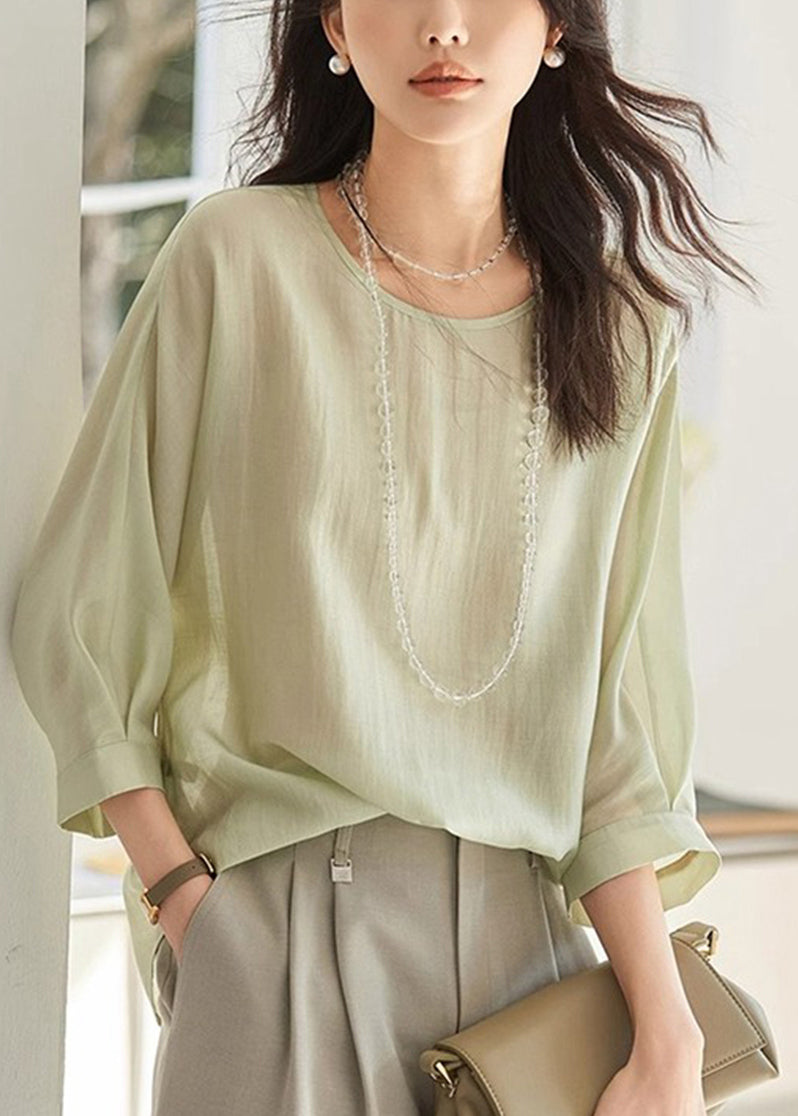 Brief Light Purple O-neck Patchwork Shirts Fall