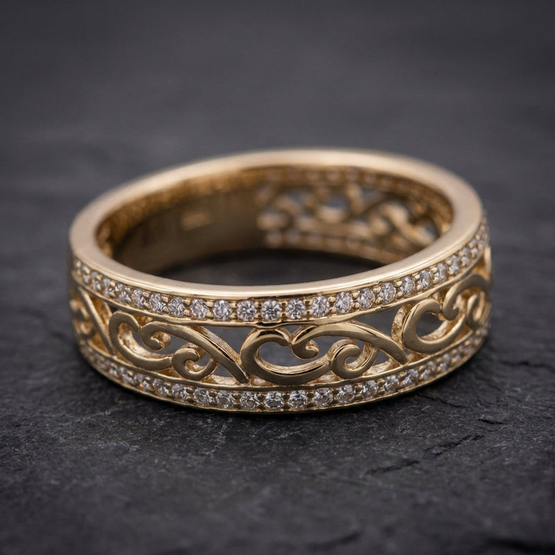 Bright Hollow Gold Ring
