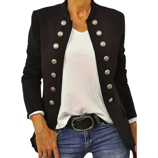 CD | Blazer casual de damă cu nasturi pe față