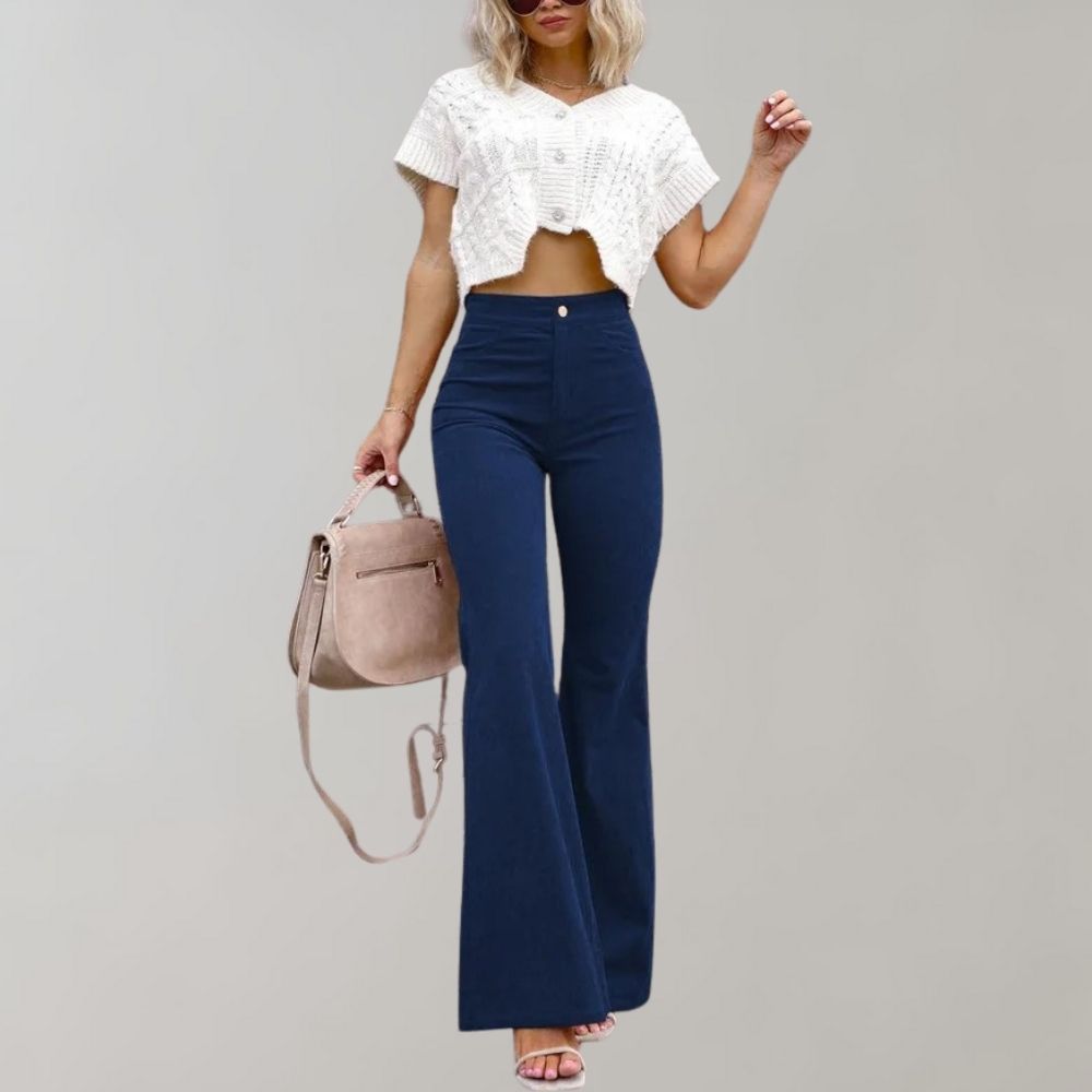 CD | Pantaloni eleganți cu talie înaltă pentru femei