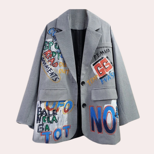 CD | Blazer mare de damă cu text