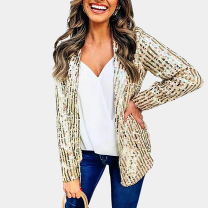 CD | Blazer elegant cu sclipici pentru femei