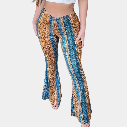 CD | Pantaloni evazați în stil boho pentru femei