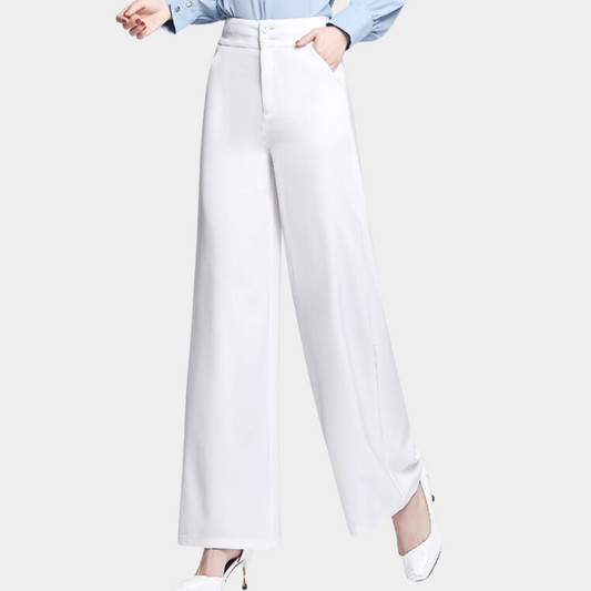 CD | Pantaloni eleganți cu talie înaltă și picior lat pentru femei