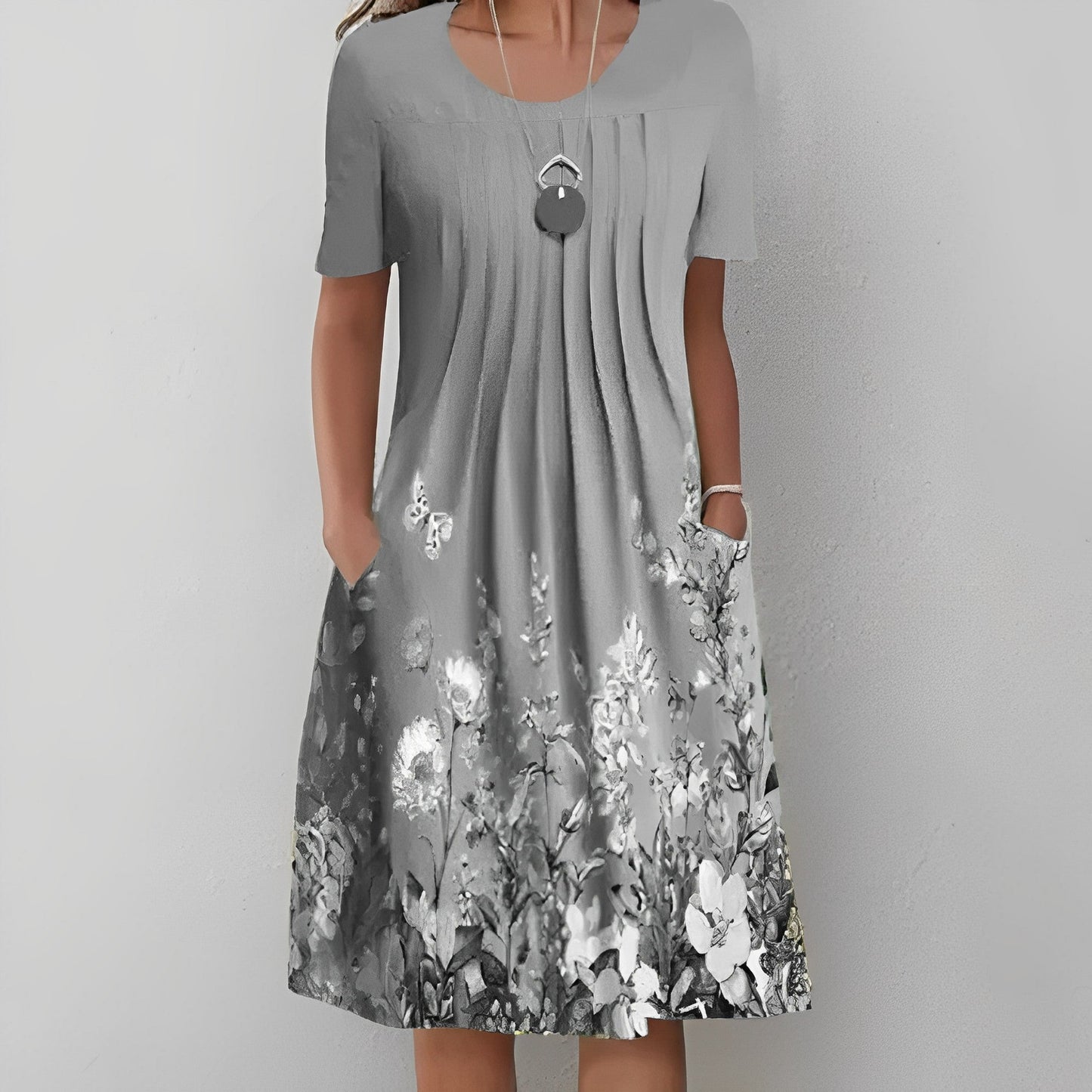 CD | Rochie midi cu imprimeu floral