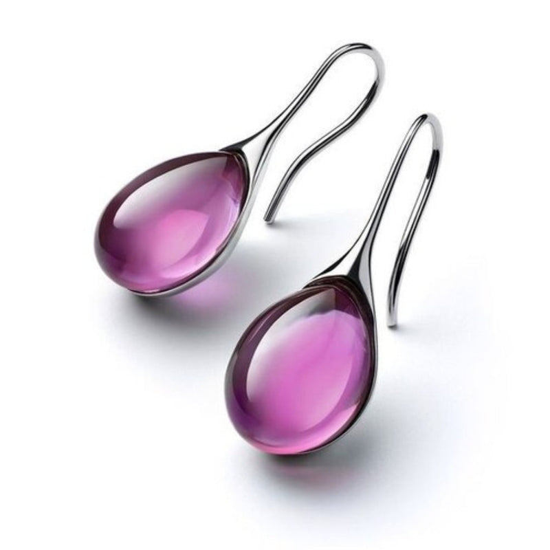 Crystal Drop Earrings In Gold And Silver