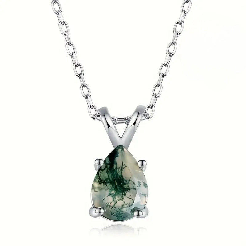 Green Moss Drop Necklace