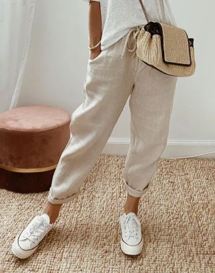 CD | Pantaloni eleganți din bumbac