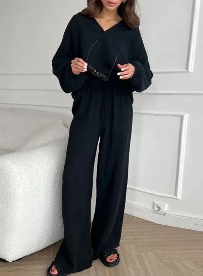 CD | Ansamblu din două piese format din top și pantaloni, casual și cu croială largă