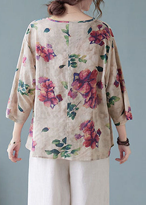 Blue Stripes V Neck Print Shirts Half Sleeve