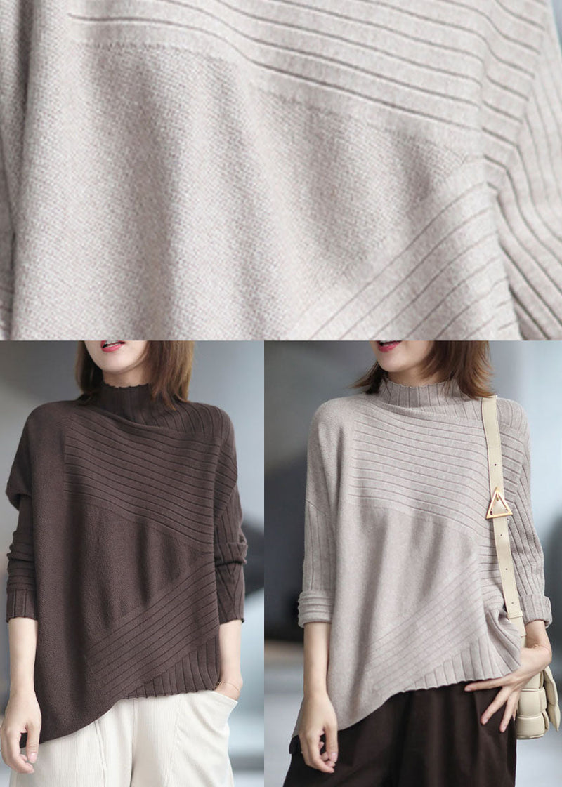 Apricot Turtleneck Fall Sweater