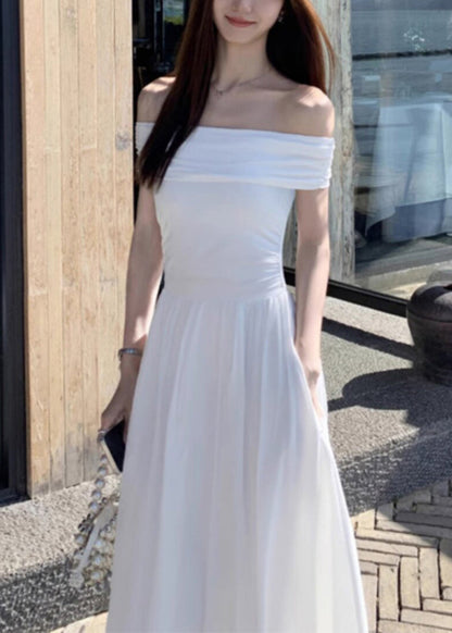 Black Cold Shoulder Silm Fit Cotton Strapless Dress Summer