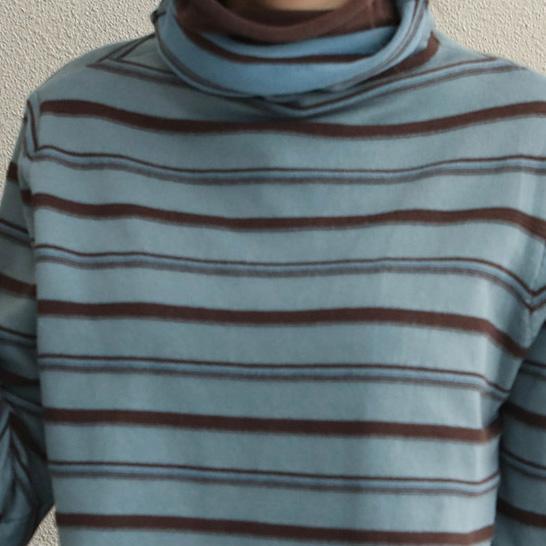 High Neck Striped Fitted Cotton Sweater for New