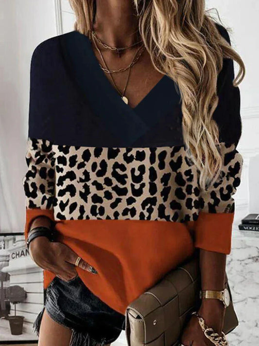 CD | Pulover cu imprimeu leopard