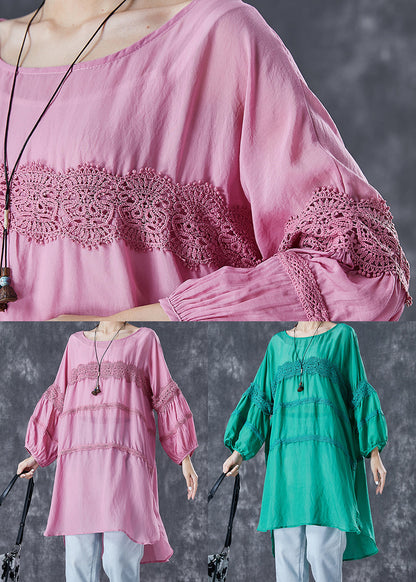 Rose Oversized Patchwork Cotton Robe Dresses Summer
