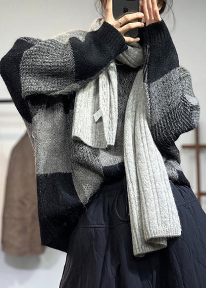 Versatile Green O Neck Thick Knit Sweaters Fall