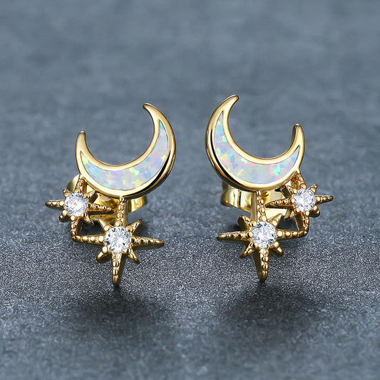 Celestial Moon Star Earrings