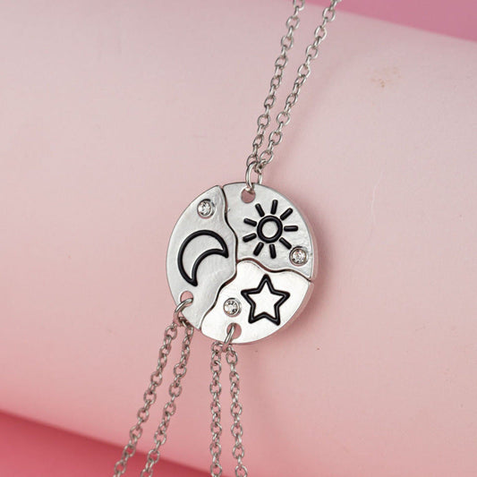 Celestial Moon Star Necklace