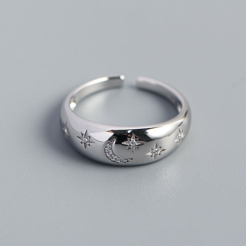 Celestial Moon Star Ring