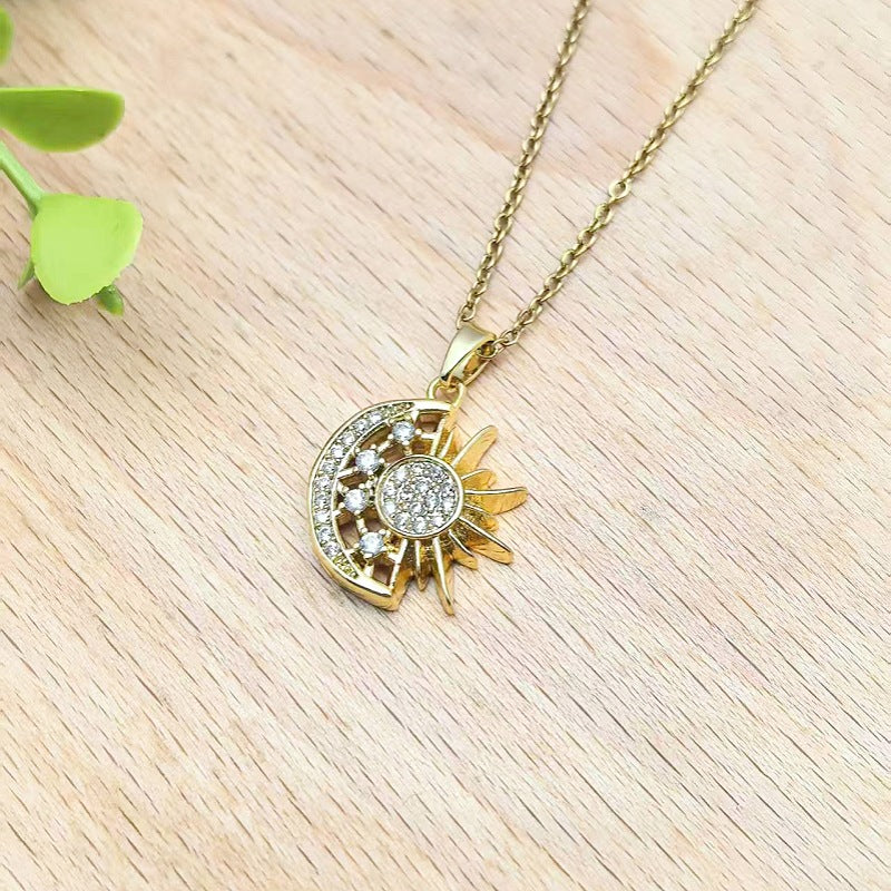 Celestial Sun Moon Necklace