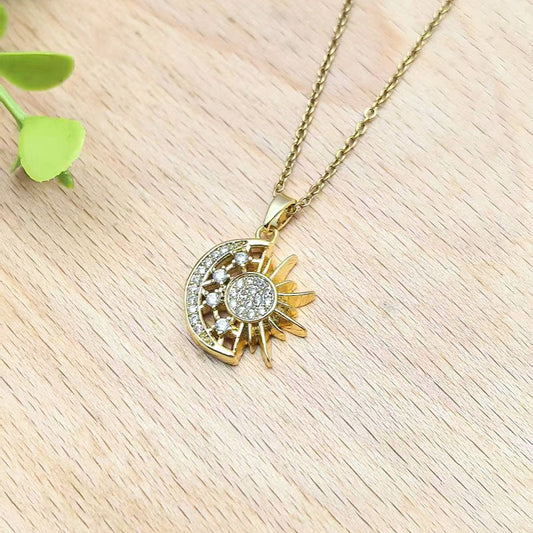 Celestial Sun Moon Necklace