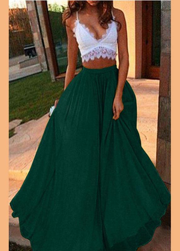 Chiffon Pure-color Full-skirted Holiday Beach Dress Fairy Skirt