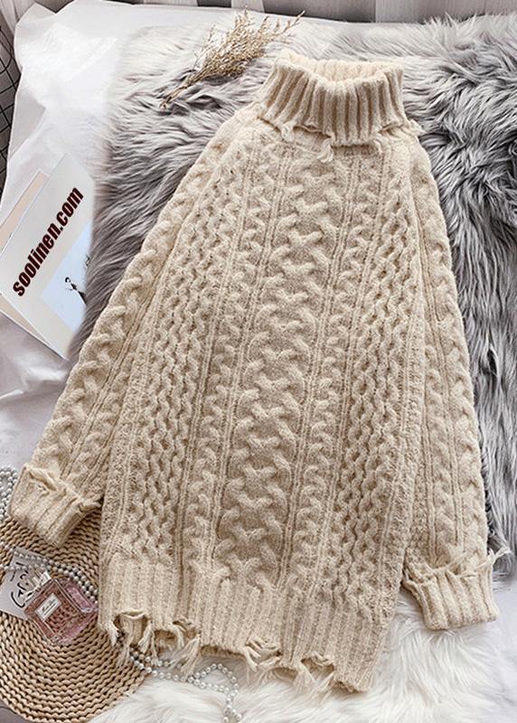 Christmas High Neck Sweater Thick Weather Quotes Cable Tunic Sweater Dresses