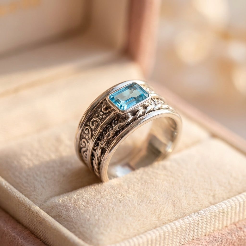 Classic Blue Stone Ring