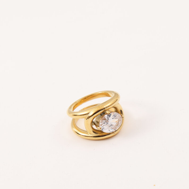 Classic Gold Crystal Ring