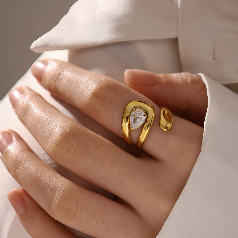 Classic Gold Crystal Ring