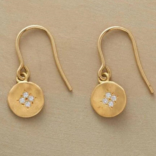 Classic Gold Diamond Earrings