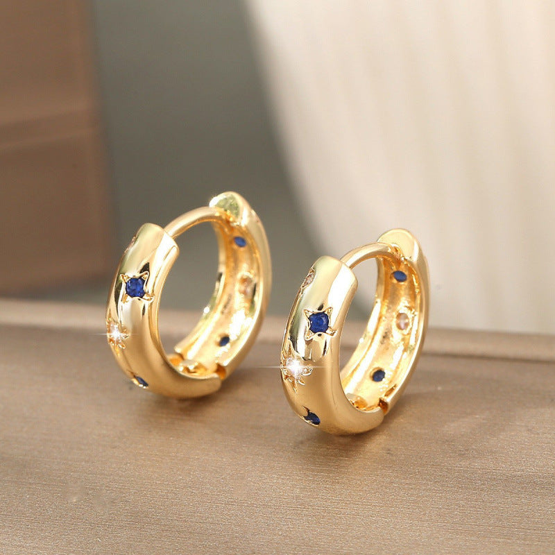 Classic Gold Sapphire Earrings