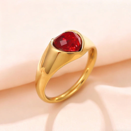 Classic Ruby Gold Ring