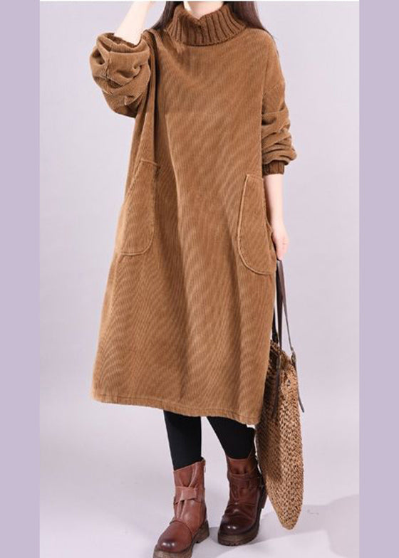CD | Rochie midi din catifea cu gât rotund