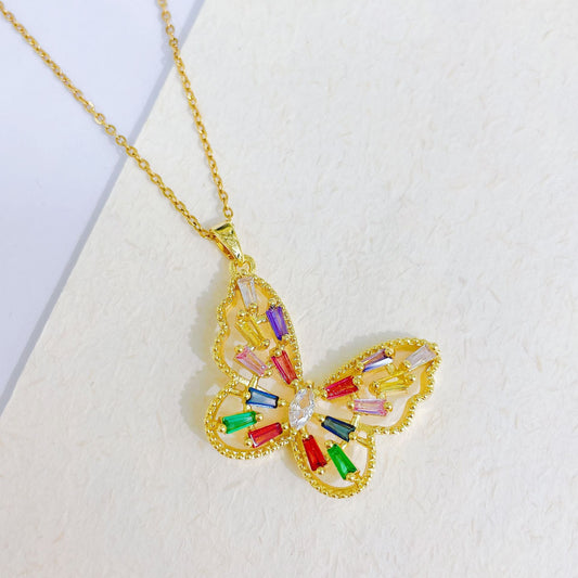Colorful Butterfly Necklace