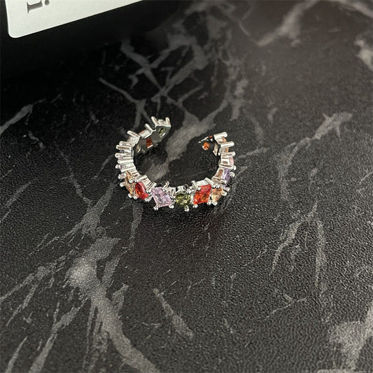 Colorful Cubic Zirconia Ring