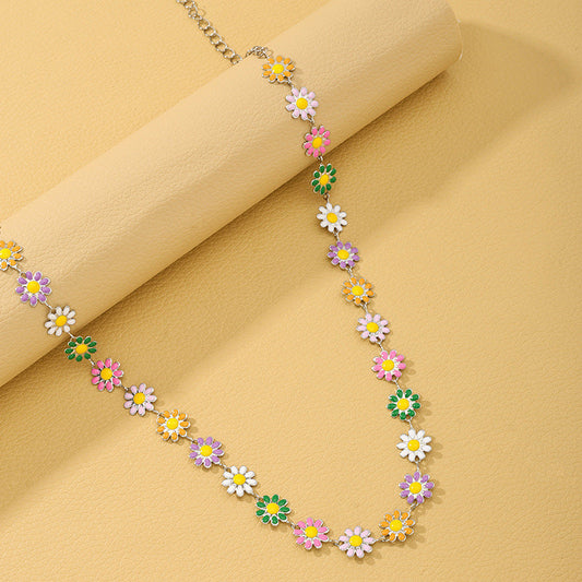 Colorful Daisy Necklace