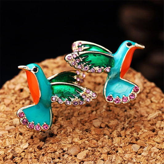 Colorful Hummingbird Earrings