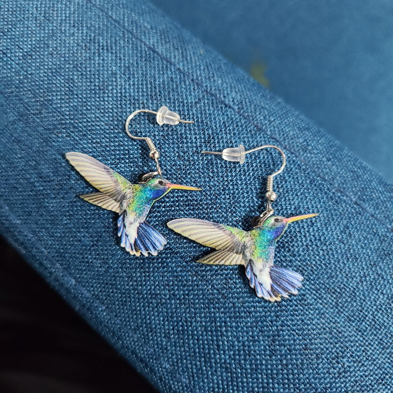 Colorful Hummingbird Earrings