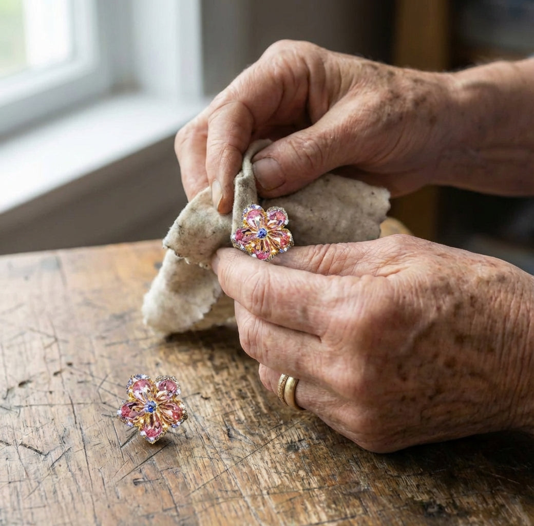 Crystal Blossom Zircon Earrings