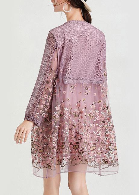 Diy Black Embroidery Lace Patchwork Summer Ankle Dress