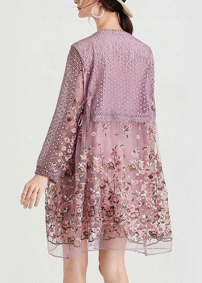 Diy Black Embroidery Lace Patchwork Summer Ankle Dress